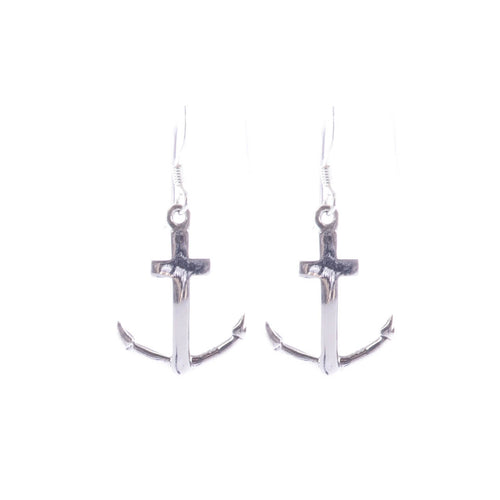 Anker klares Design Silberohrringe Anker Schmuck