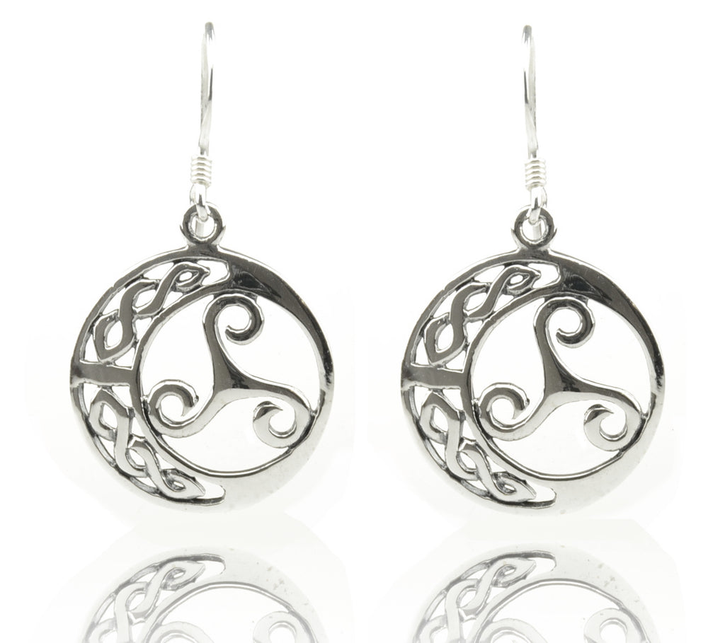 Triskele Silberohrringe keltischer Schmuck