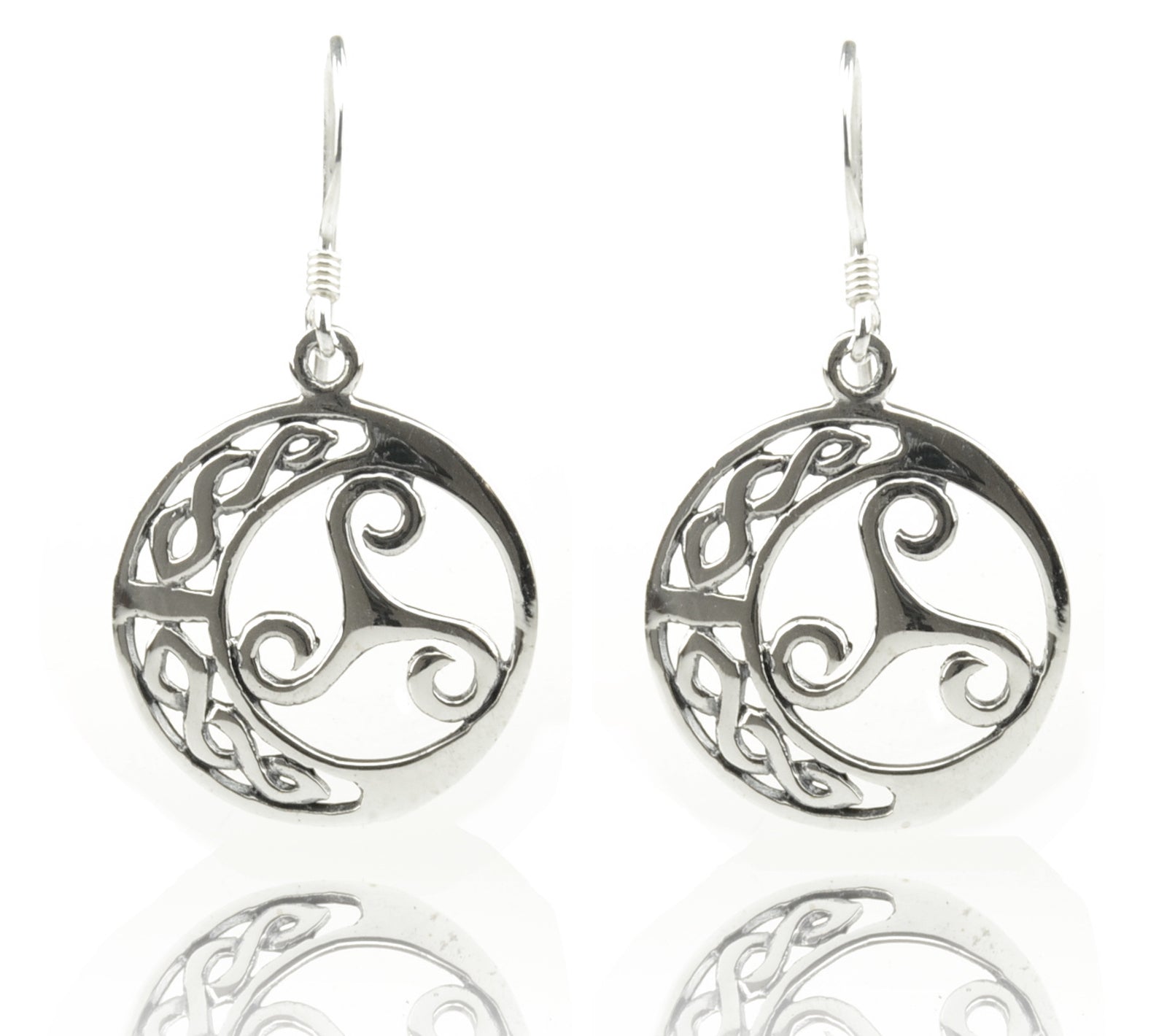 Triskele Silberohrringe keltischer Schmuck