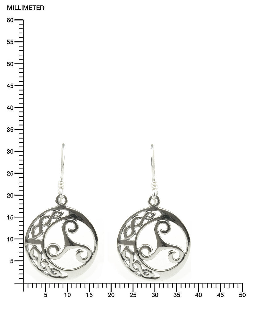 Triskele Silberohrringe keltischer Schmuck