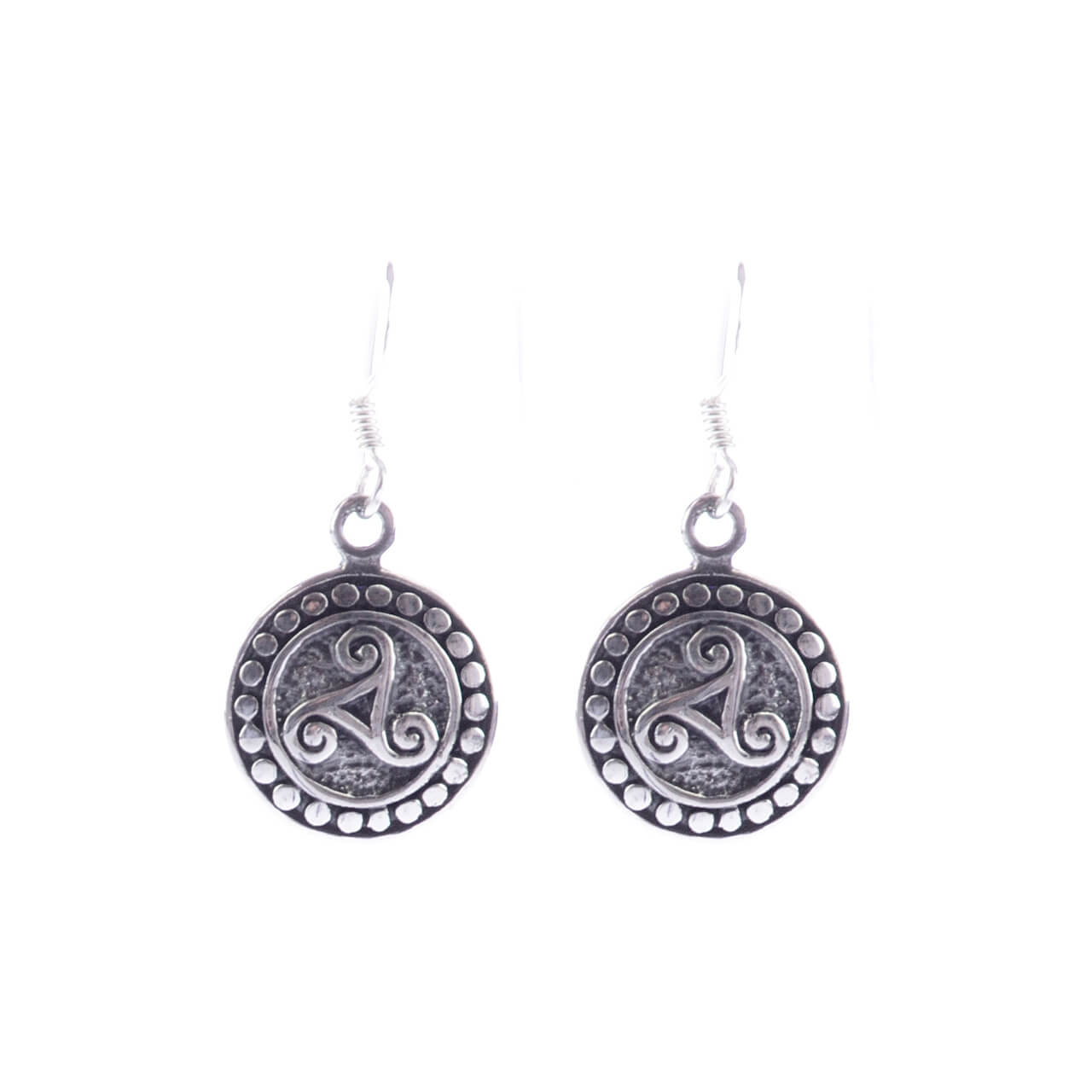 Triskele Silberohrringe rund Silberschmuck