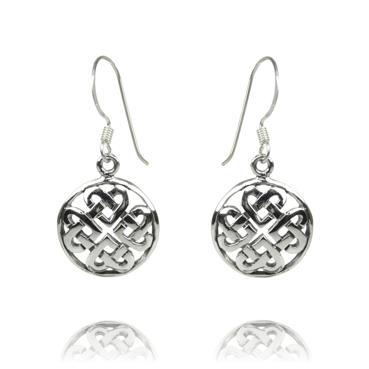 Runde keltischer Knoten Ohrringe Schmuck