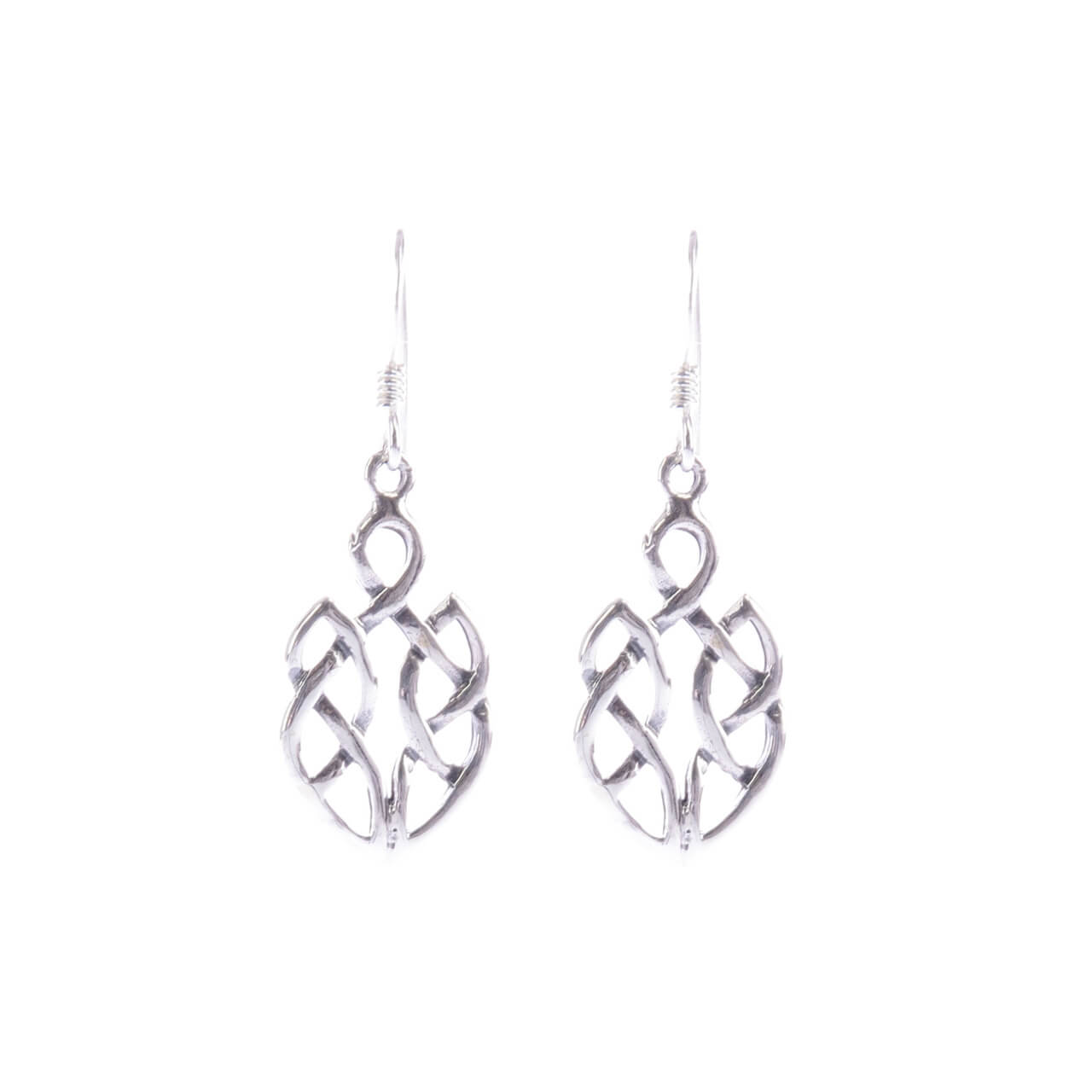 Paar Keltischer Knoten Silberohrringe Silberschmuck
