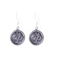 Paar Om Silber Ohrringe Goa Silberschmuck