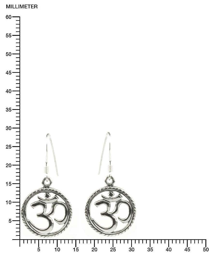 Om-Symbol Ohrringe Silber