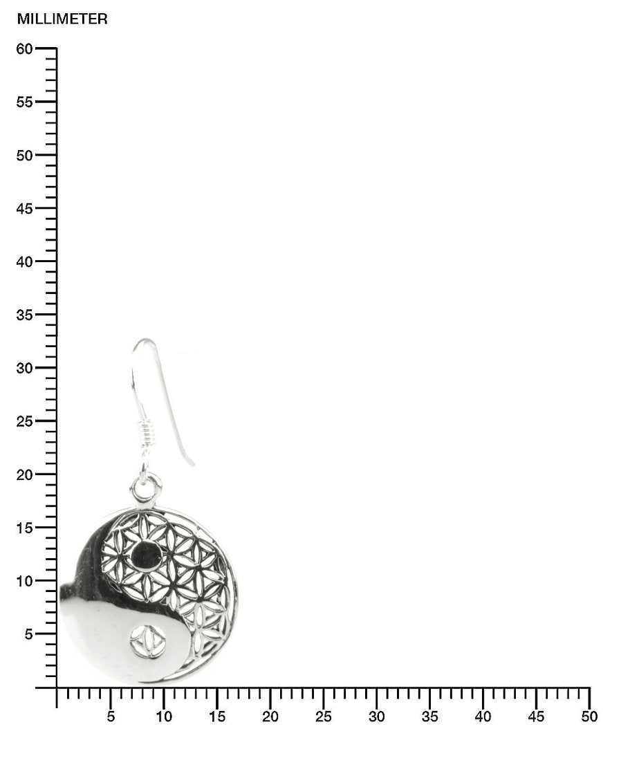 Grosse Yinyang Blume des Lebens Ohrringe