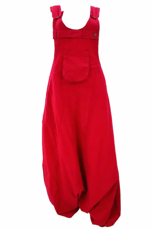 Coline Latzpumphose – Weite Baumwoll Latzhose mit tiefem Schritt