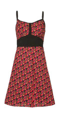 Coline Sommerkleid Retromuster Spaghettiträger