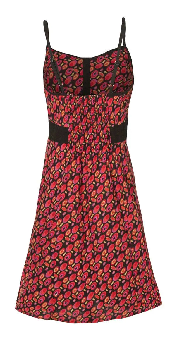 Coline Sommerkleid Retromuster Spaghettiträger