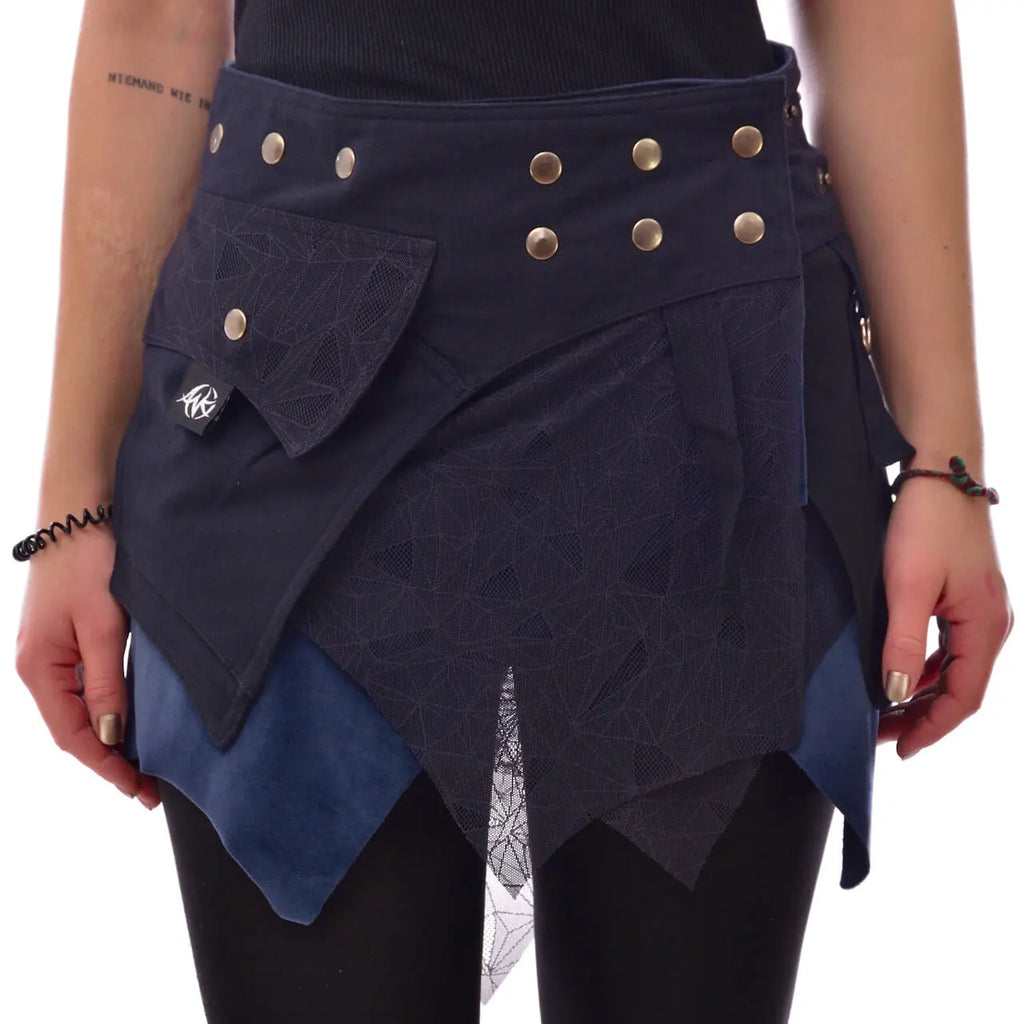 ANKI Zipfel Wickelrock mit Spitze – Boho-Style für Festival & Alltag