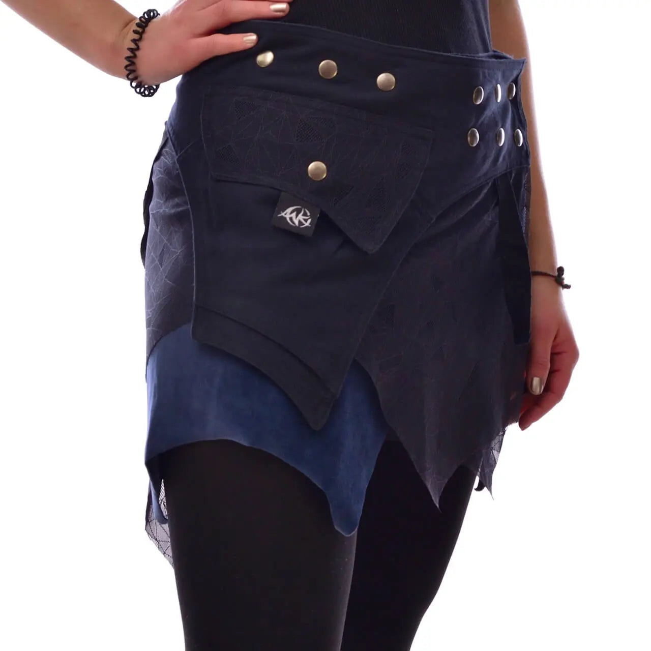ANKI Zipfel Wickelrock mit Spitze – Boho-Style für Festival & Alltag