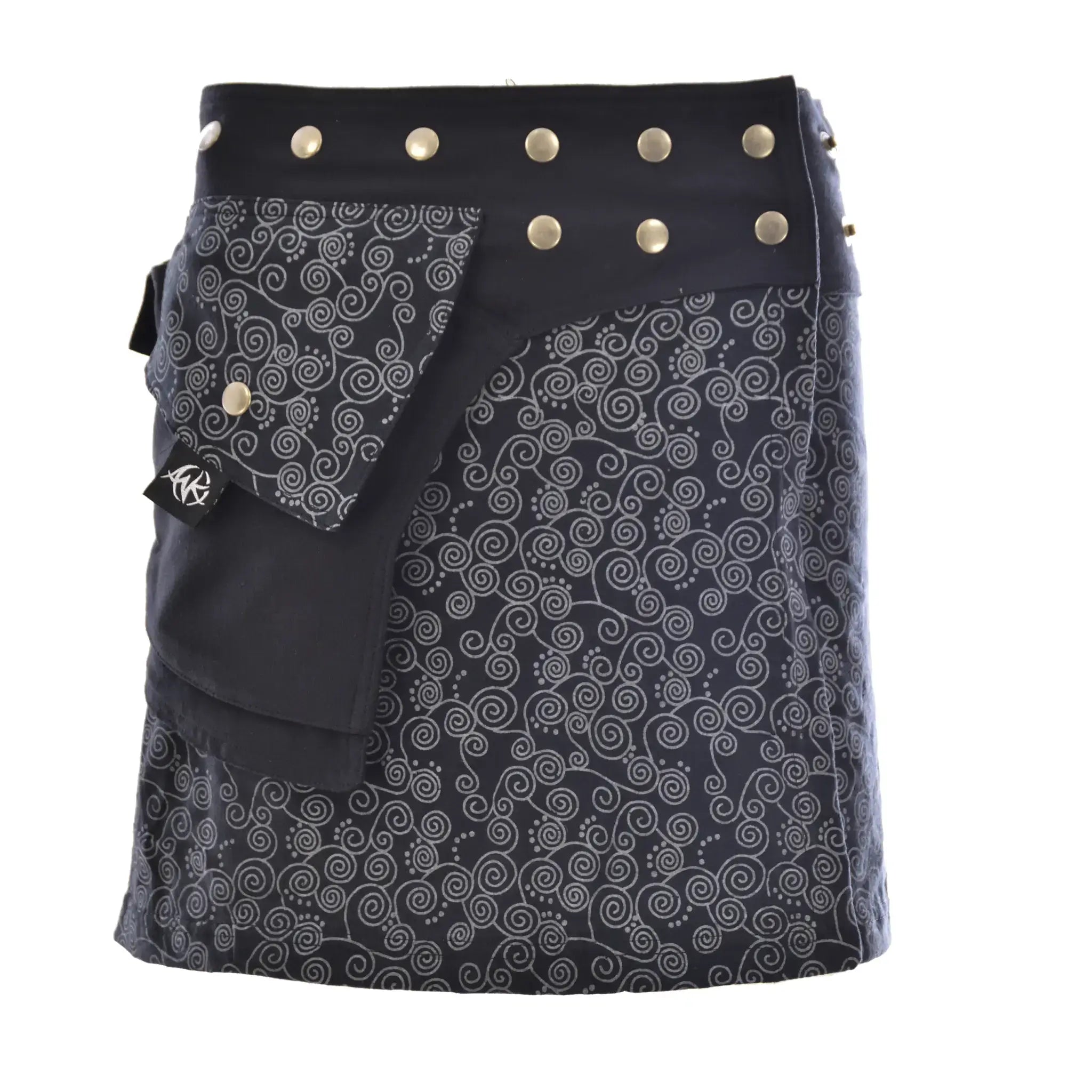 Anki Design Wickelrock Atusha Mini – Verstellbarer Minirock mit Taschen