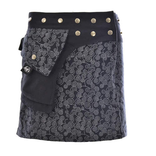 Anki Design Wickelrock Atusha Mini – Verstellbarer Minirock mit Taschen
