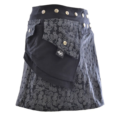 Anki Design Wickelrock Atusha Mini – Verstellbarer Minirock mit Taschen