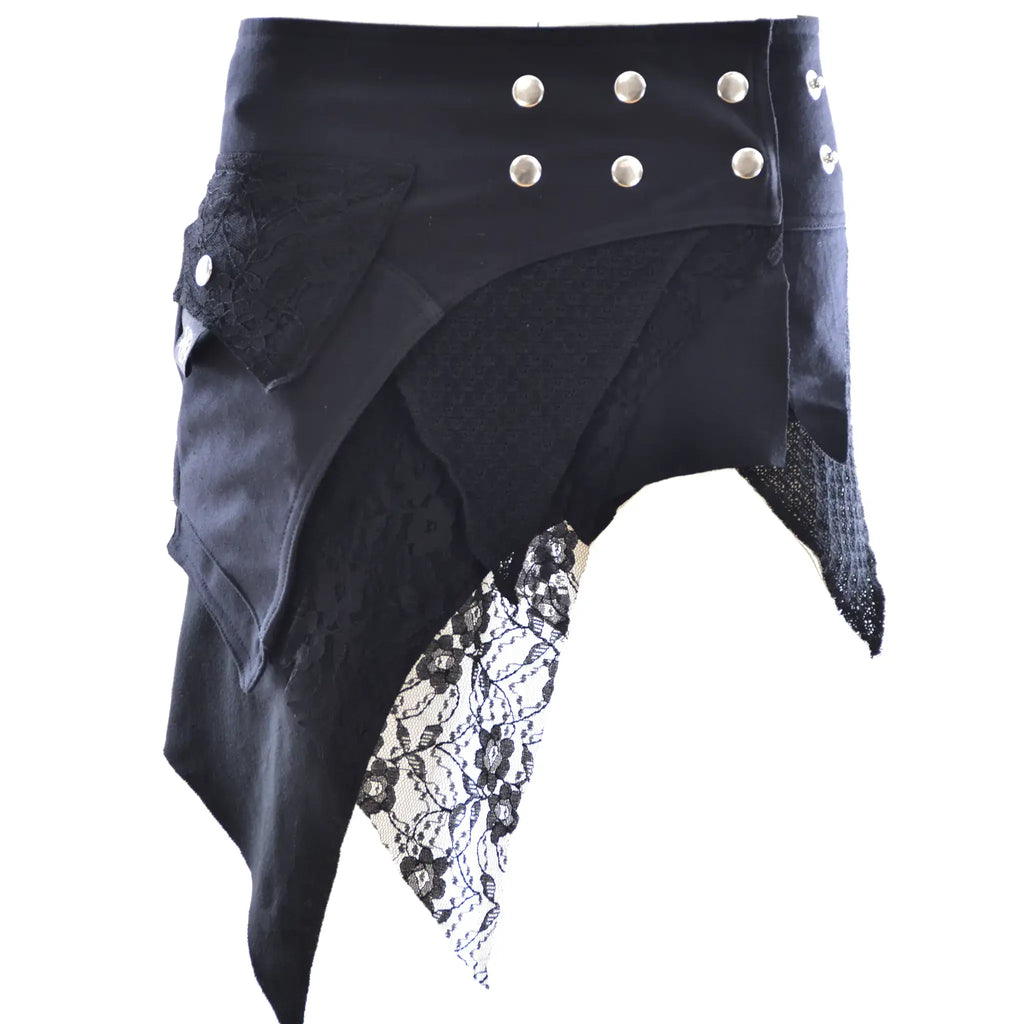 Anki Ultramini Wickelrock Spitze – Zipfelsaum & Boho-Style, Festival Look