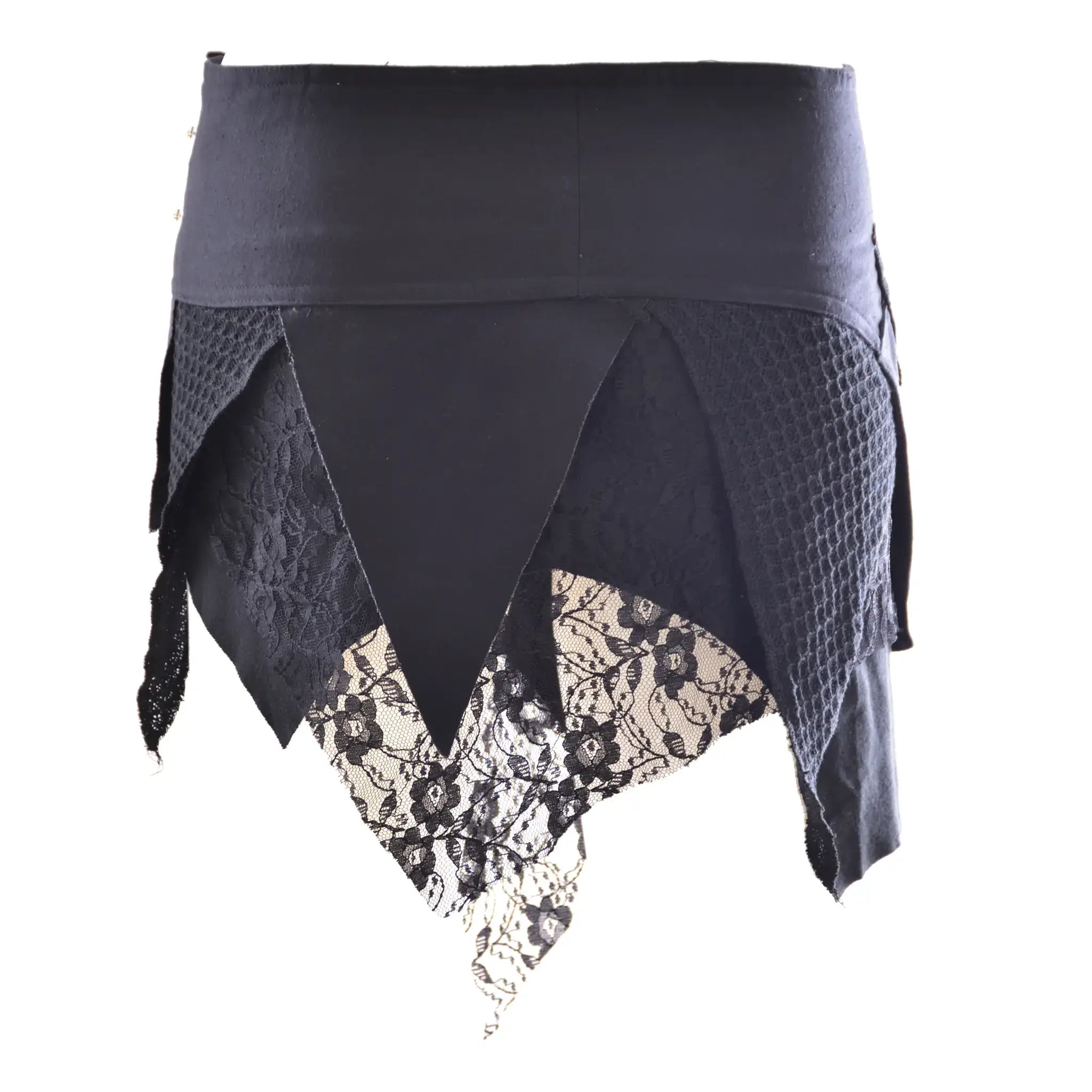 Anki Ultramini Wickelrock Spitze – Zipfelsaum & Boho-Style, Festival Look