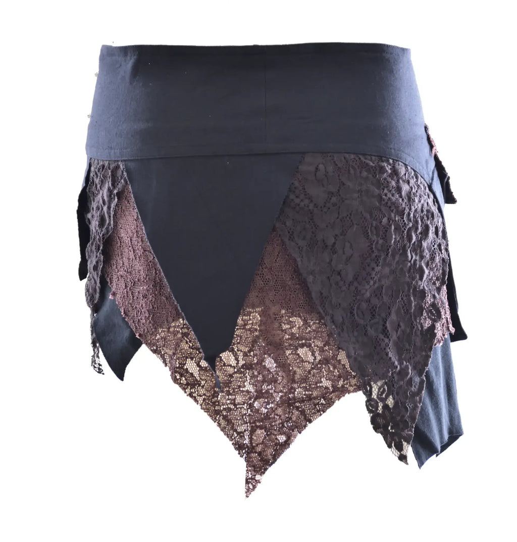 Anki Ultramini Wickelrock Spitze – Zipfelsaum & Boho-Style, Festival Look