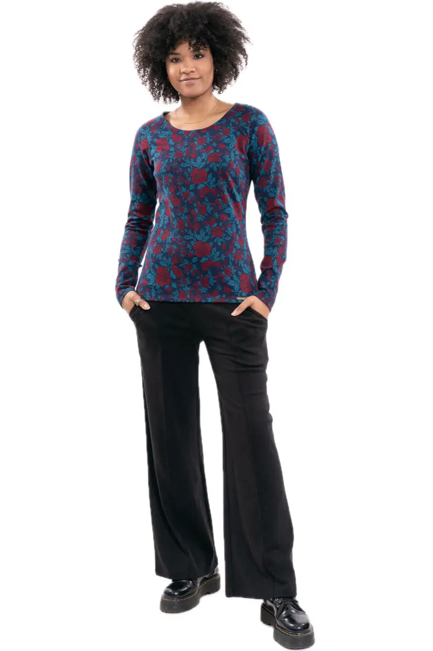 Chapati tailliertes Jaquard Longshirt Pia Herbst Longsleeve
