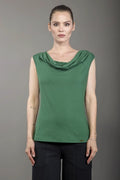 Chapati Jerseytop mit Wasserfallkragen – Bio & elegant GOTS-zertifiziert