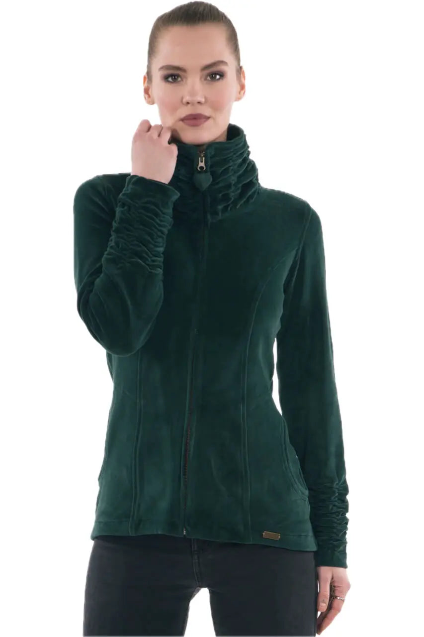 Chapati design Samt Zipper Jacke Jaqueline Baumwollsamt