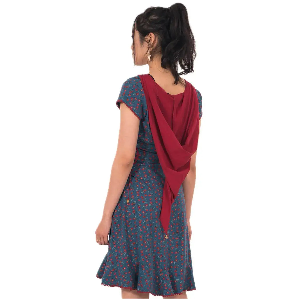 Chapati design Kleid mit spitzer Zipfelkapuze Elfen Goa Kleid