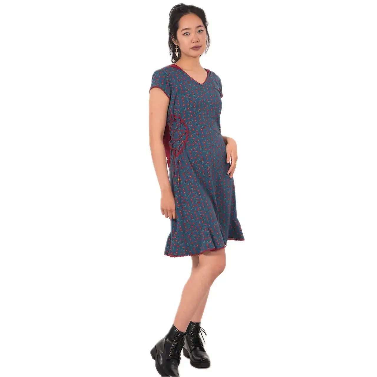 Chapati design Kleid mit spitzer Zipfelkapuze Elfen Goa Kleid