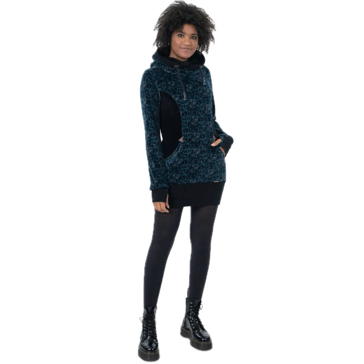 Chapati design Samt Tunica Long-Pulli Fairtrade