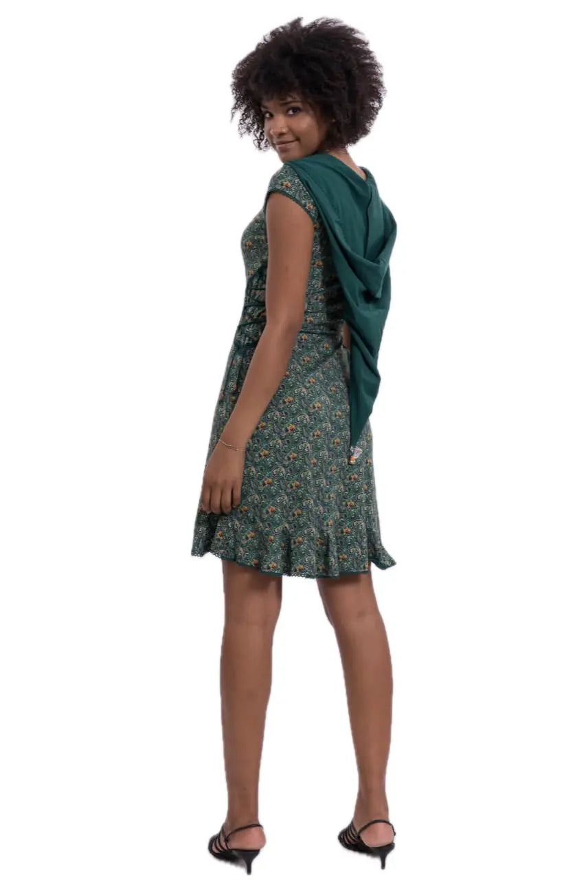 Chapati design Kleid mit spitzer Zipfelkapuze Daggy Elfen Goa Kleid
