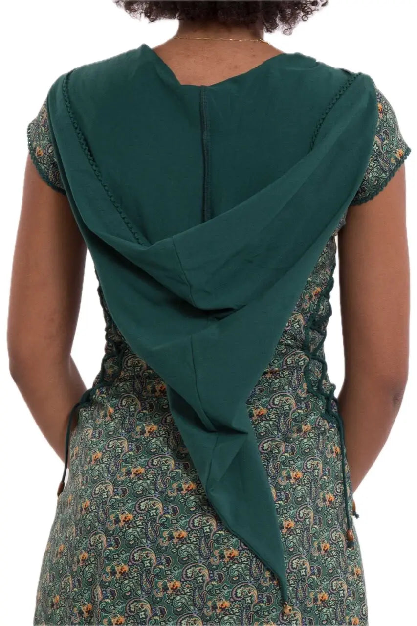 Chapati design Kleid mit spitzer Zipfelkapuze Daggy Elfen Goa Kleid