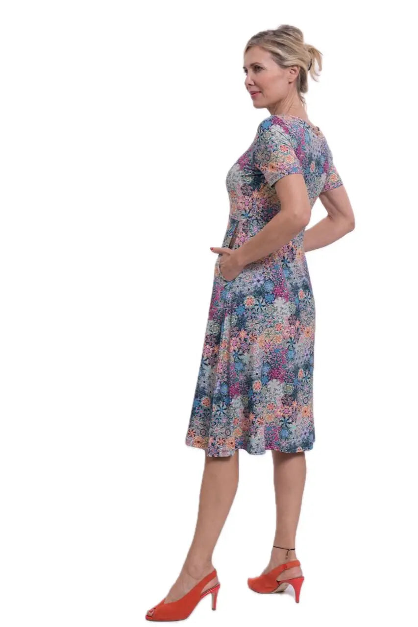 Chapati kurzärmliges Sommer-Kleid Diba