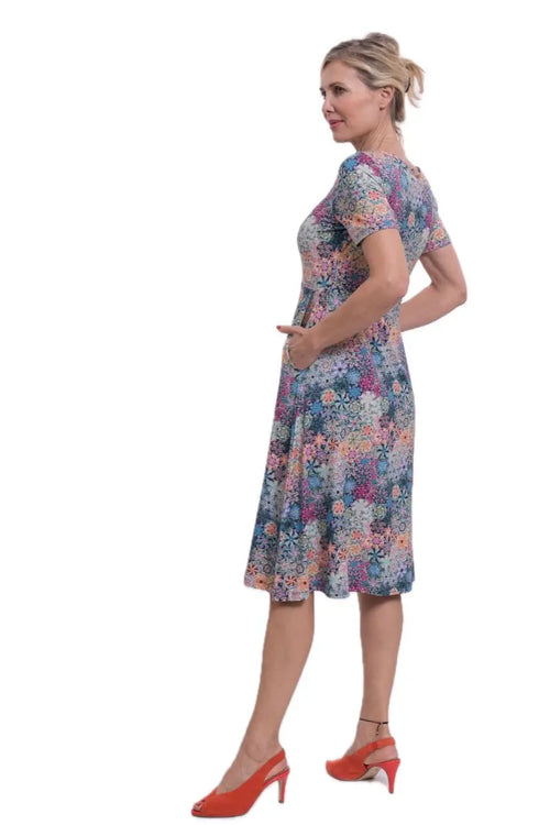 Chapati kurzärmliges Sommer-Kleid Diba