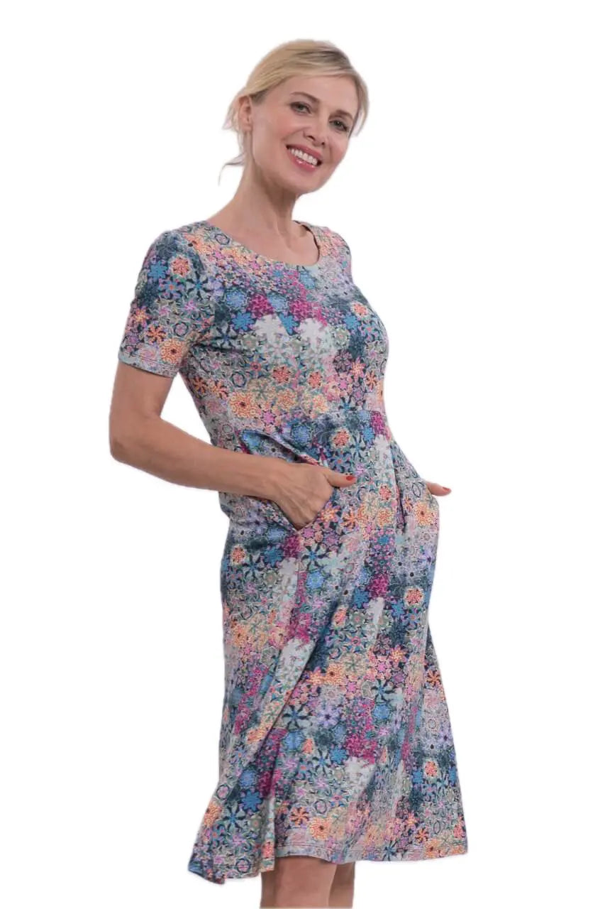 Chapati kurzärmliges Sommer-Kleid Diba