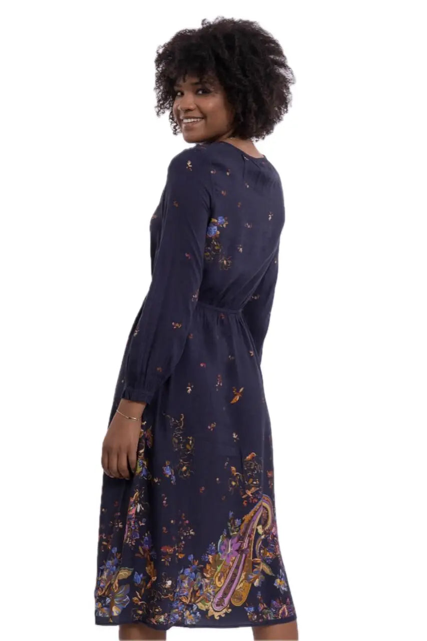 Chapati leichtes Ecovero-Kleid Kordula Paisely Muster