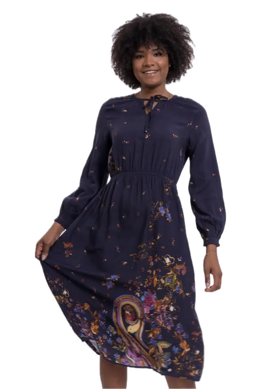 Chapati leichtes Ecovero-Kleid Kordula Paisely Muster