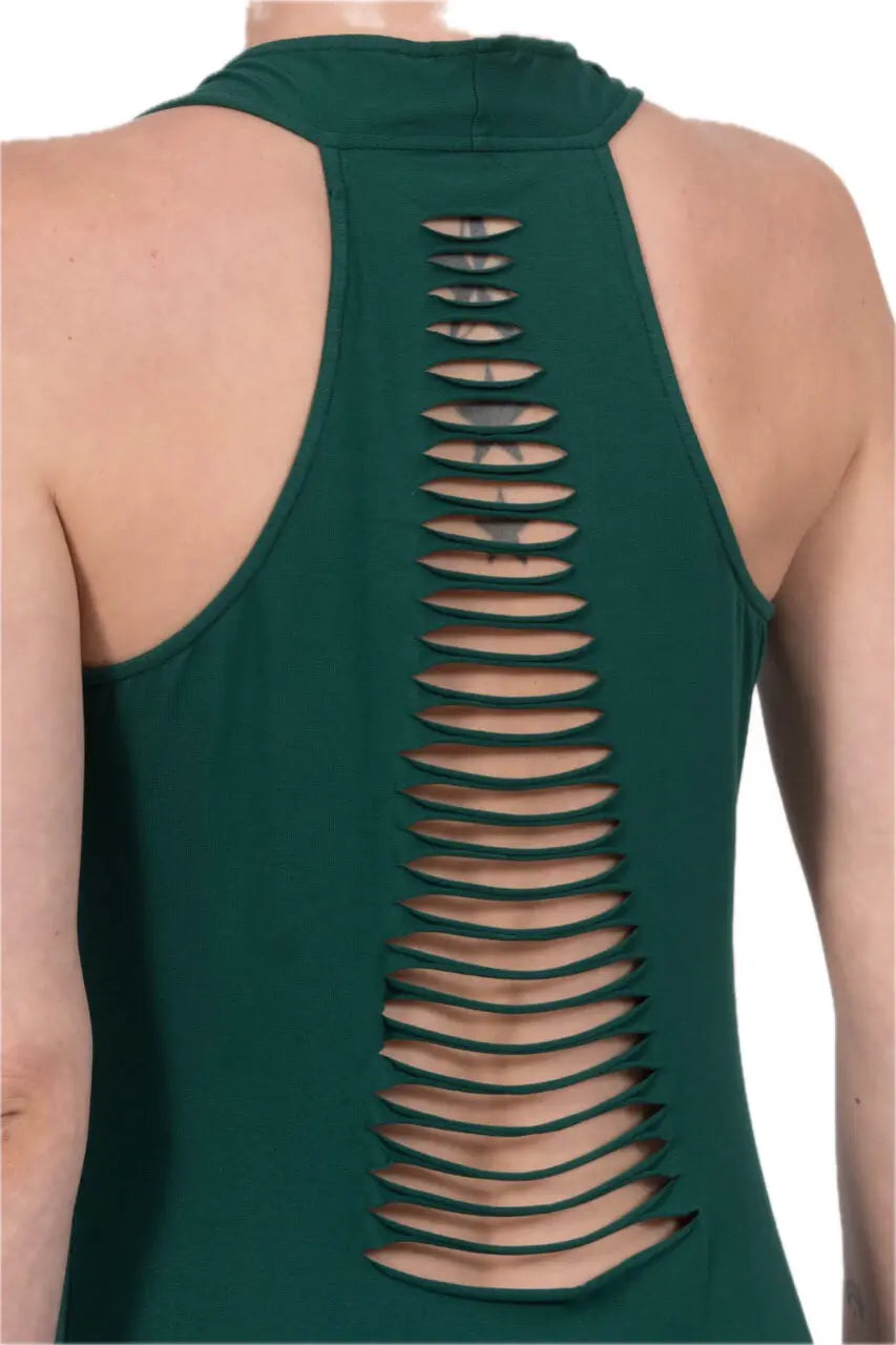 Chapati kurzes Sommerkleid Razor-Cut Rücken Jersey Bio-Baumwolle