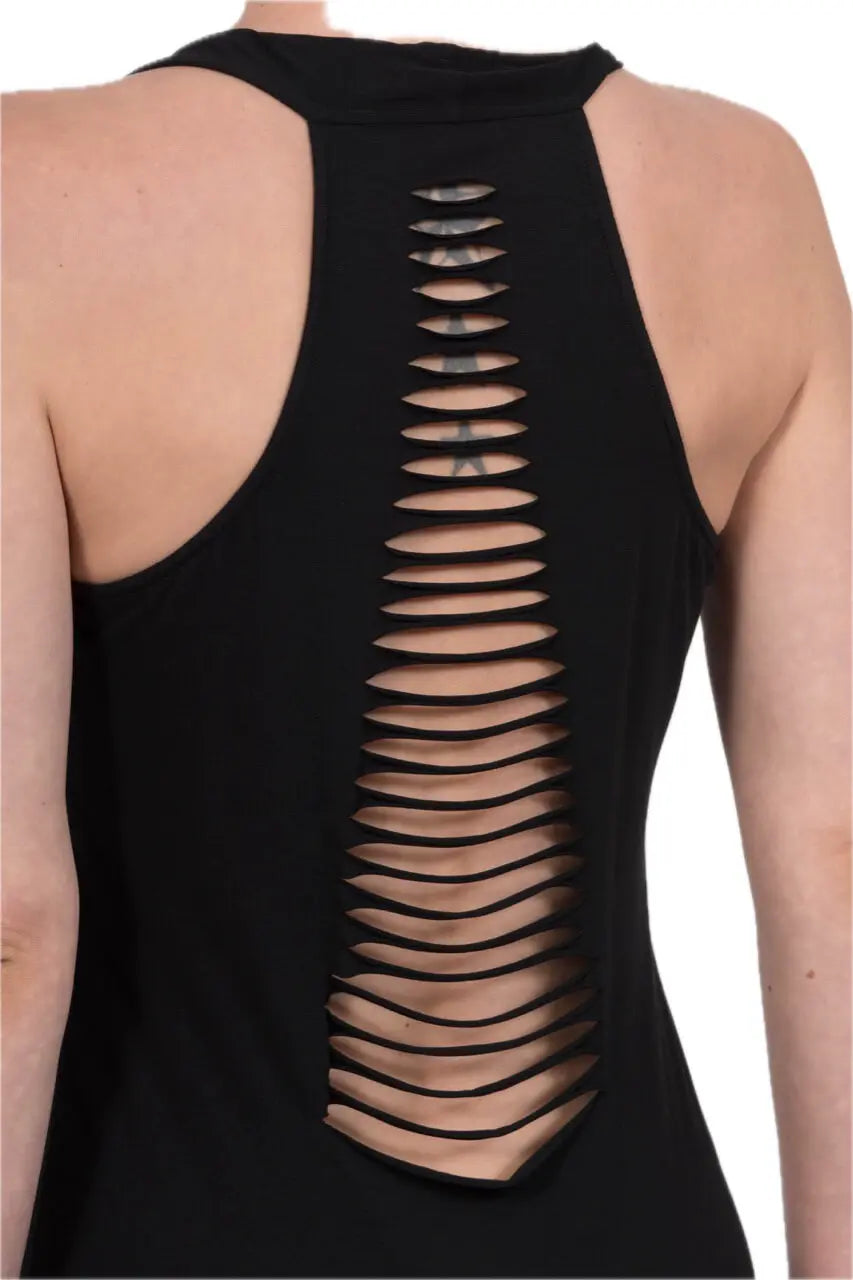 Chapati kurzes Sommerkleid Razor-Cut Rücken Jersey Bio-Baumwolle