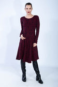 Chapati Langärmliges Herbstkleid aus Bio Jacquard Nachhaltige Designer Mode
