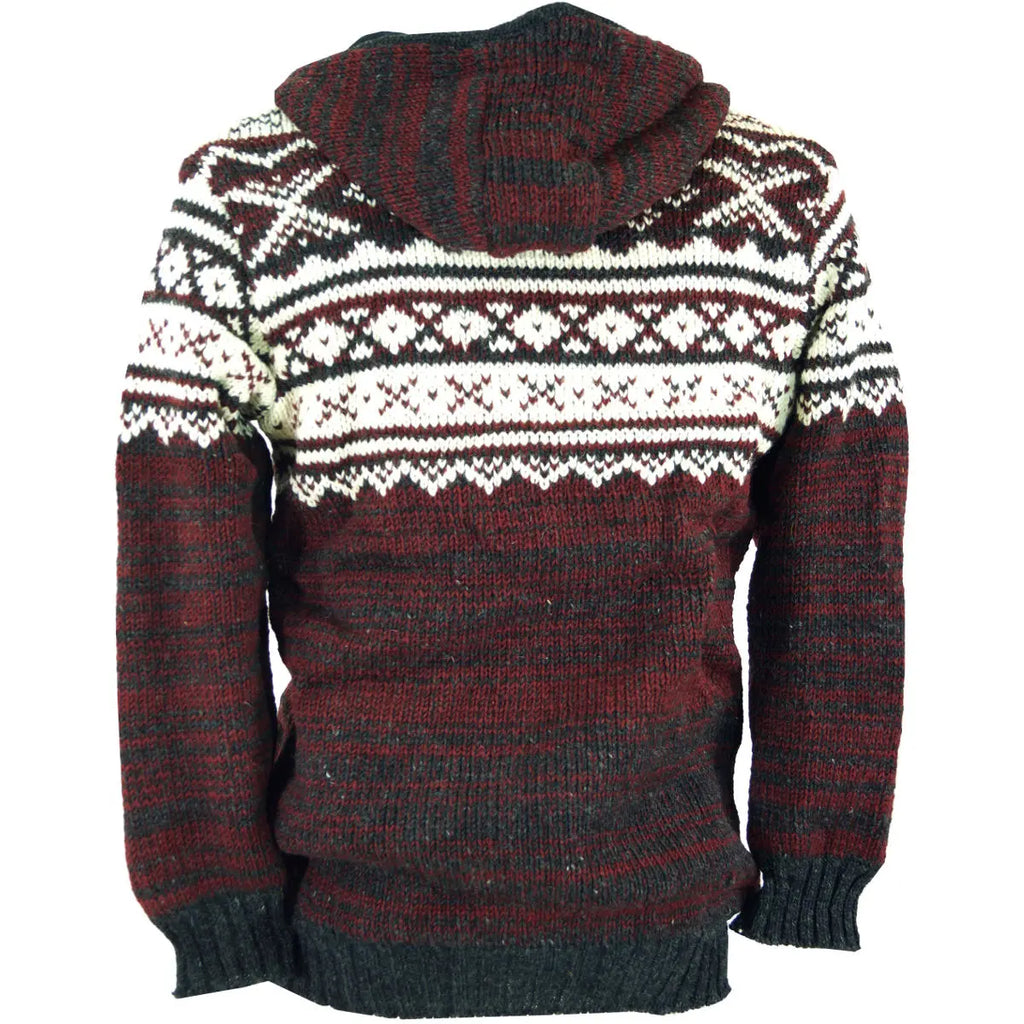 Männer Strickjacke Kapuze Goa Psyshop