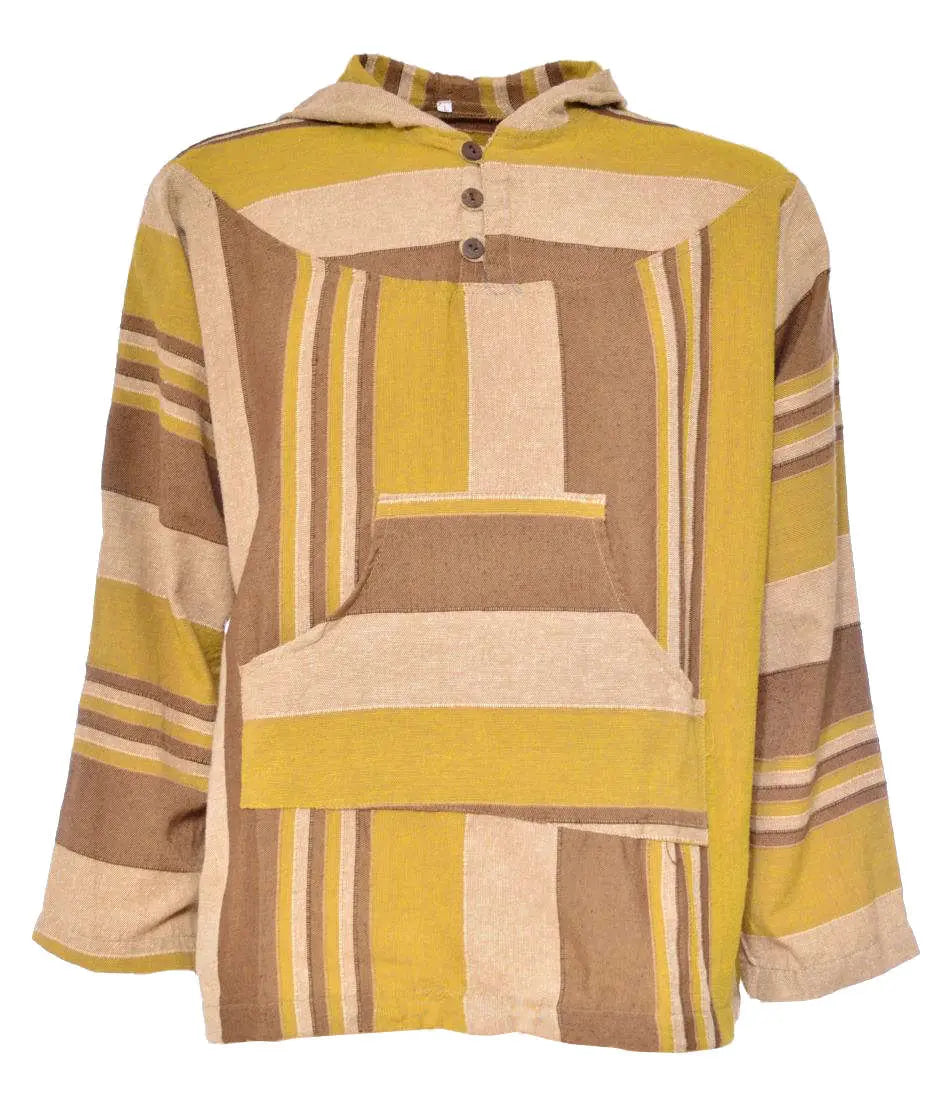 Hoody, spitze Zipfelkapuze - grobe Kerala Baumwolle