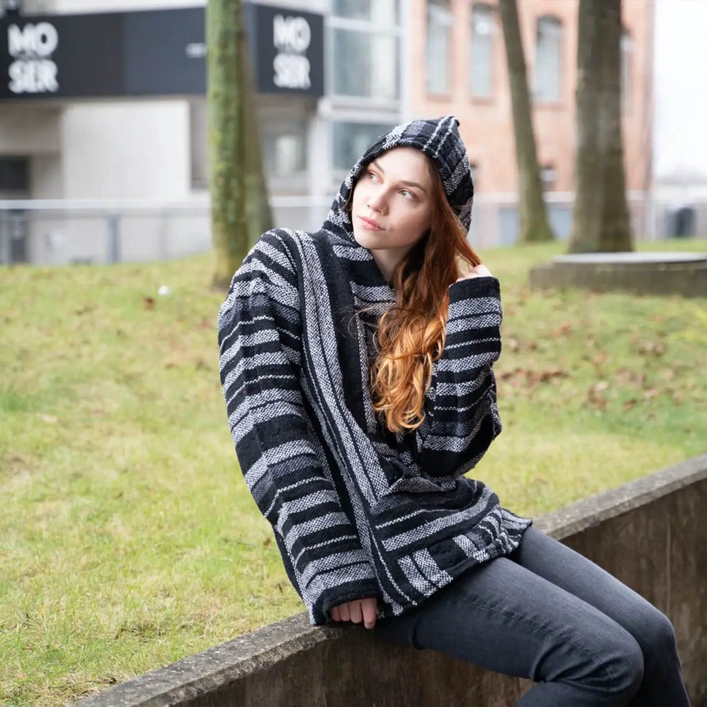 Navajo Unisex Känguru Jacke grob gewebt Rastafari