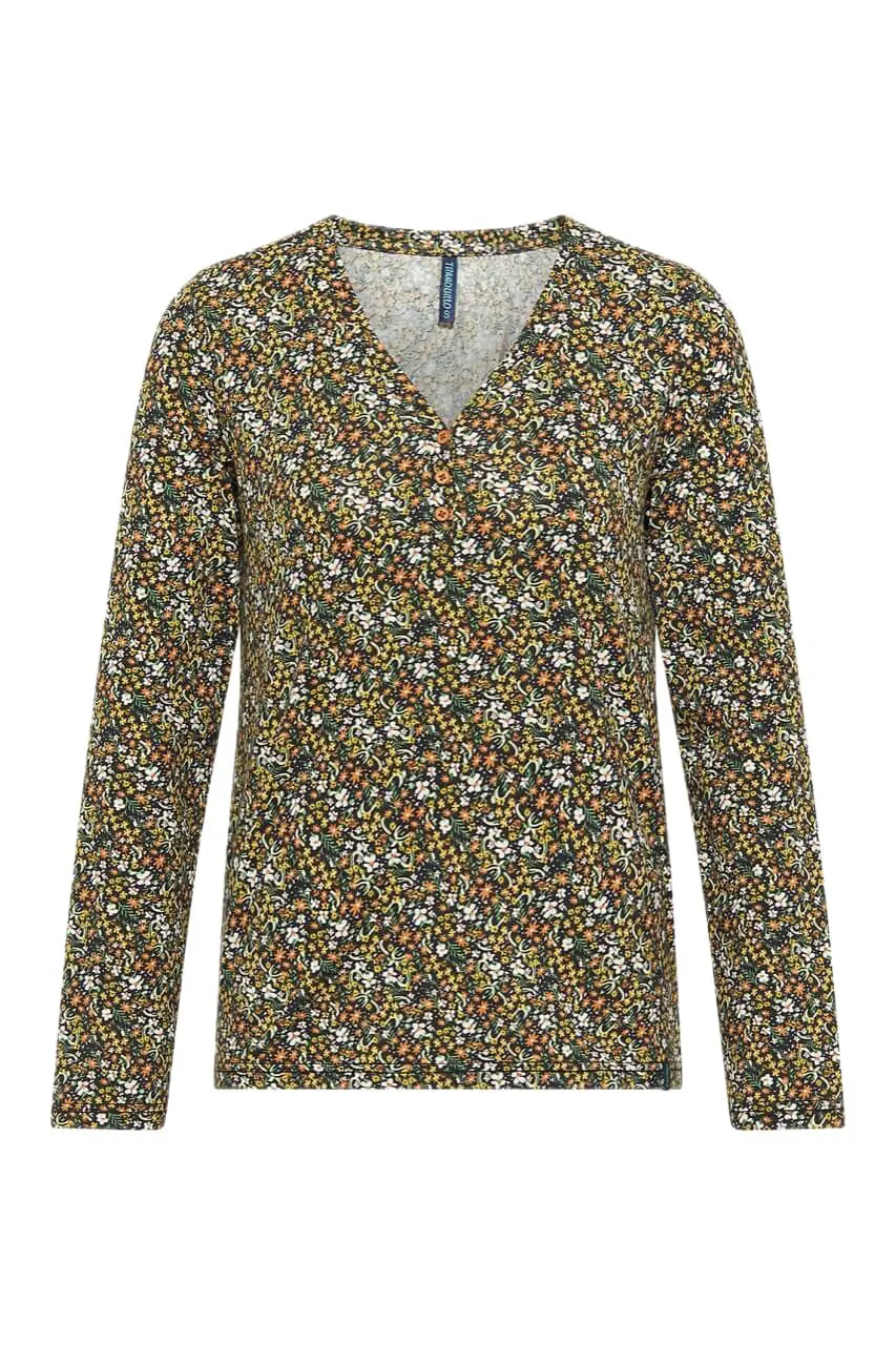 Tranquillo Jersey-Shirt mit V-Ausschnitt Bio-Baumwolle