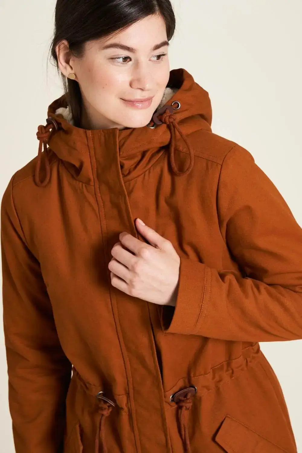 Tranquillo warm gefütterter Twill-Mantel Bio-Baumwolle