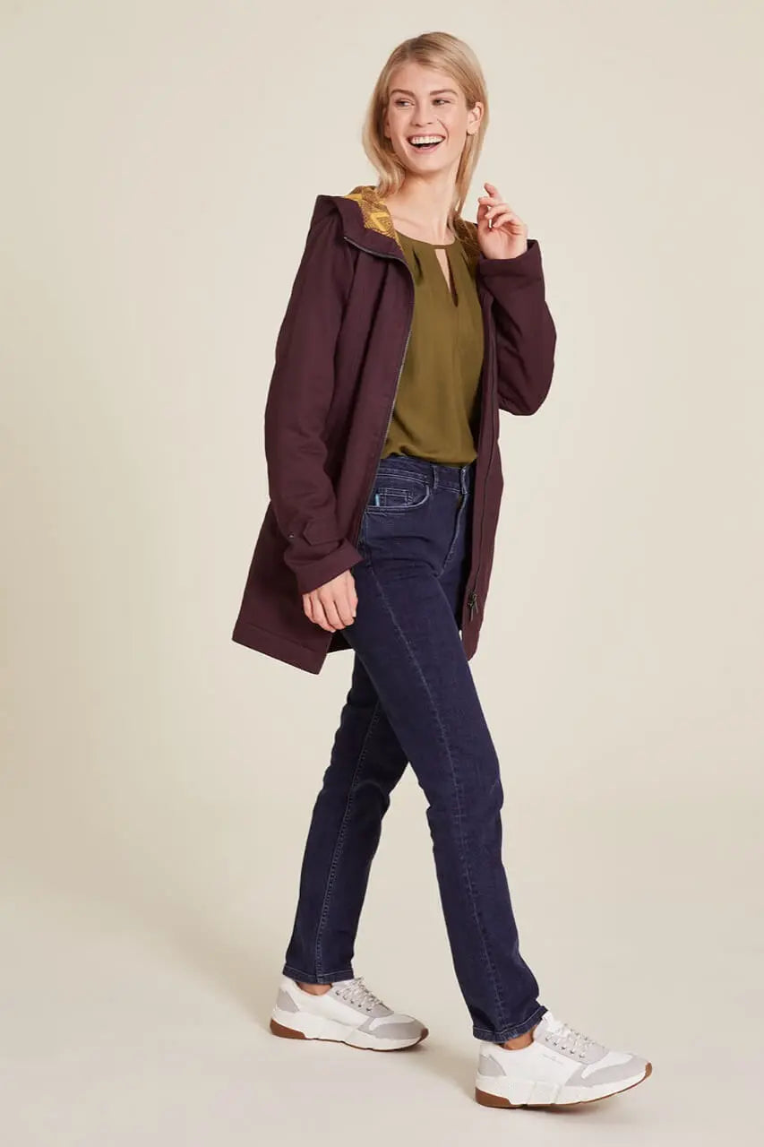 Tranquillo Gefütterter Twill-Parka Bio-Baumwolle & Recyceltes Fleece