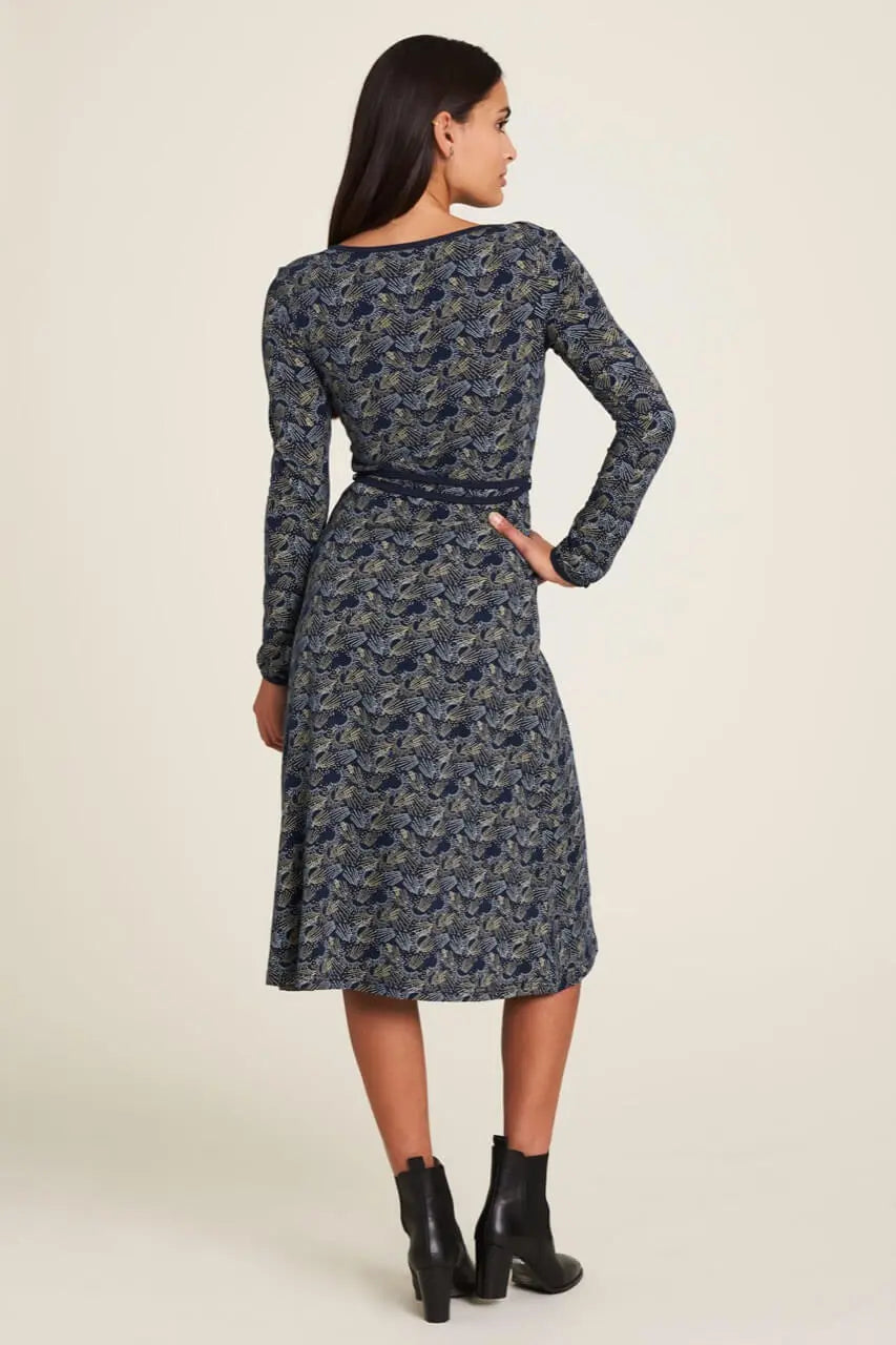 Tranquillo tailliertes Jersey-Kleid wadenlang schönes Muster