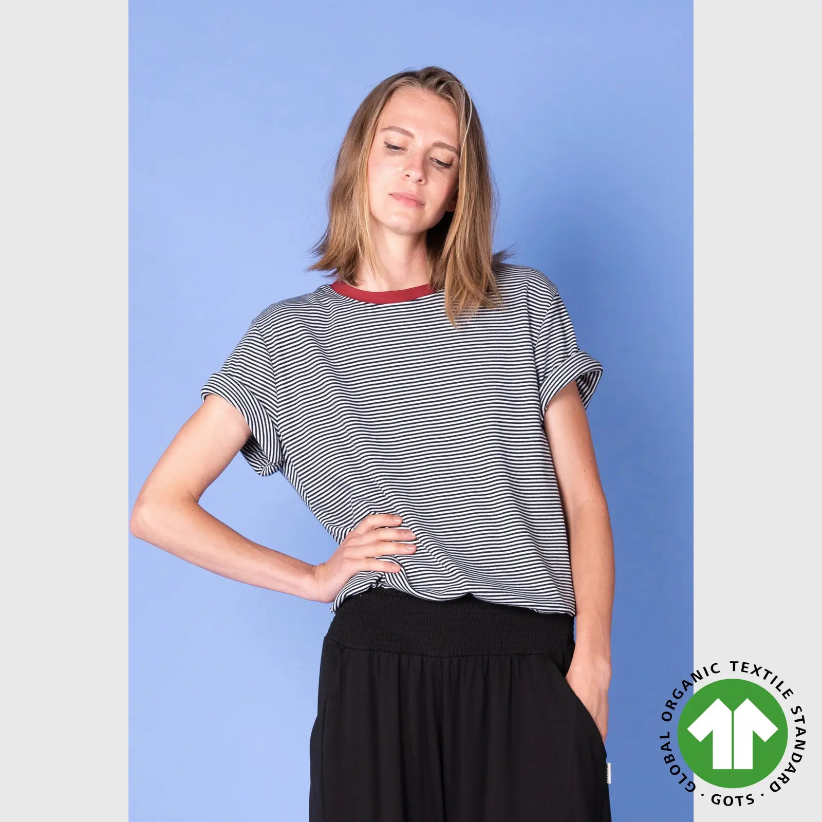 Moshiki gestreiftes T-Shirt