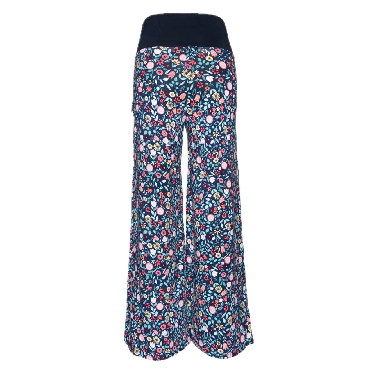 Moshiki weite Palazzo Hose All-Over Muster Baumwolljersey