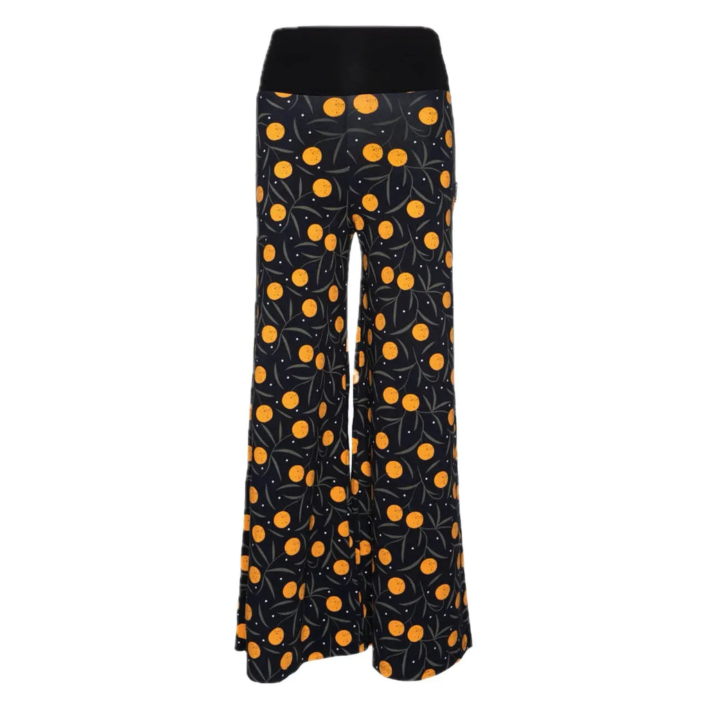Moshiki weite Palazzo Hose All-Over Muster Baumwolljersey