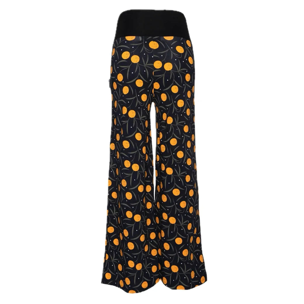 Moshiki weite Palazzo Hose All-Over Muster Baumwolljersey