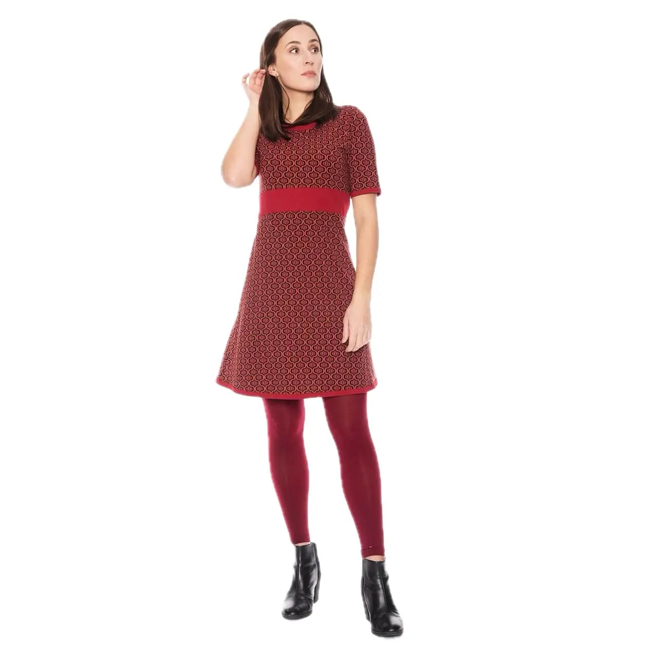 Moshiki halbärmliges A-Linien Kleid Tunica Bio-Baumwolle
