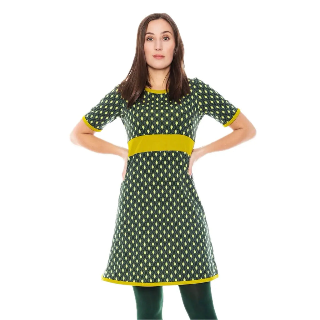 Moshiki halbärmliges A-Linien Kleid Tunica Bio-Baumwolle